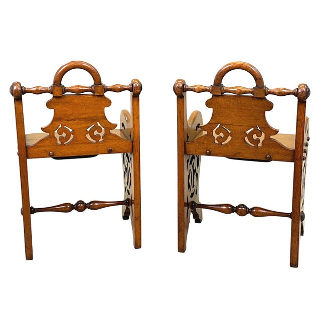 Set of 19th Century Oak Hall Seats, 1880 For Sale - Image 13 of 15