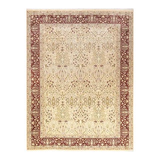Mogul, One-of-a-Kind Hand-Knotted Area Rug in Ivory, 9' 2" x 12' 5" For Sale