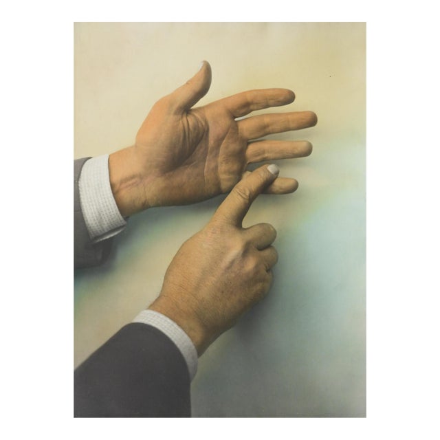 Early 20th Century Counting Hands Colortone Photograph For Sale