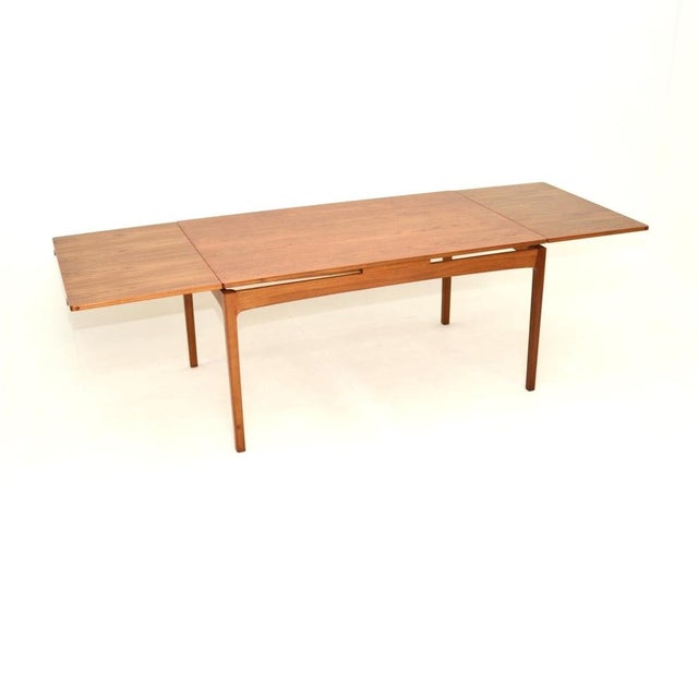 Mid-Century Modern Vintage Danish Extending Dining Table in Teak, 1960s For Sale - Image 3 of 10