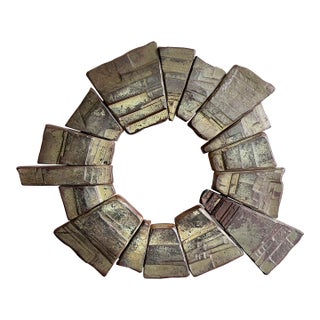 Vintage Brutalist Signed Bronze Sculpture For Sale