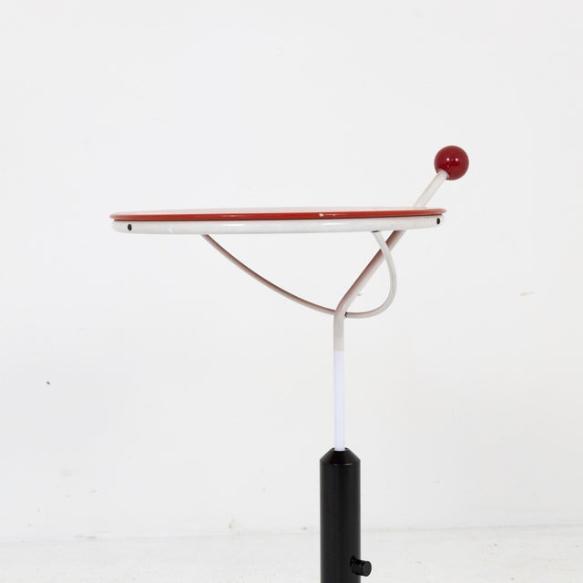 Black Metal and Marble Coffee Table with Wheels, 1970s For Sale - Image 8 of 11