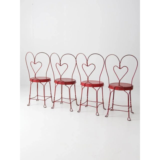 Farmhouse Antique Ice Cream Parlor Table Set For Sale - Image 3 of 11