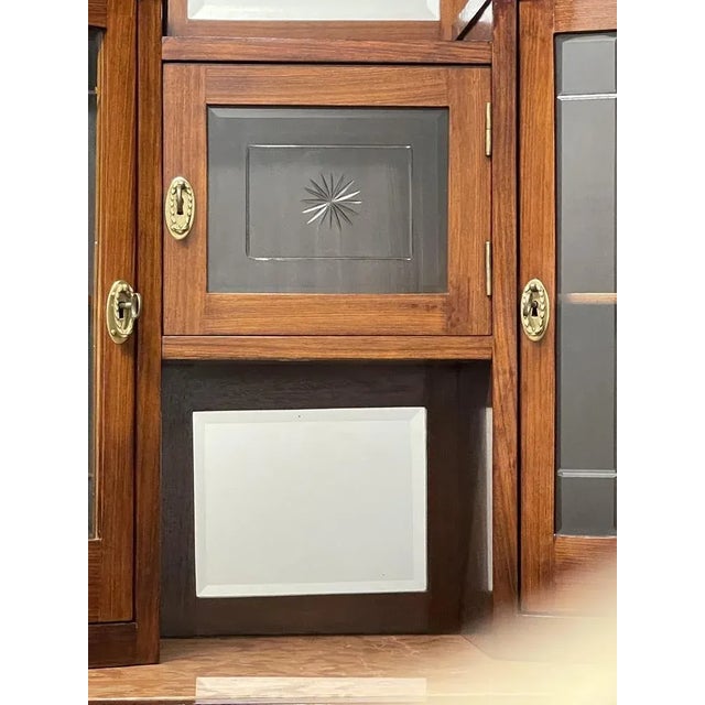 Brown Art Nouveau Credenza in Rosewood, 1910s For Sale - Image 8 of 9