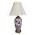 1990s Modern Flowered Porcelain Table Lamp With Wood Base For Sale