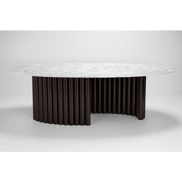 Cantus Sculptural Dining Table in Arabescato Marble by Nicola DI Froscia For Sale - Image 4 of 8