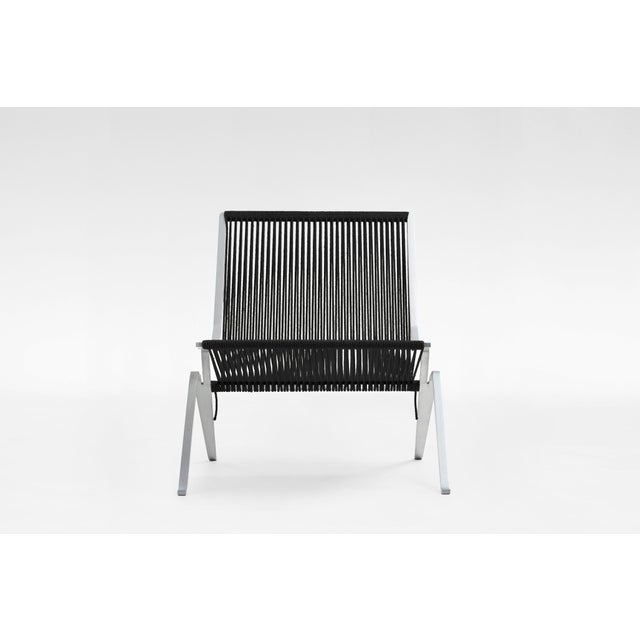 Contemporary Vintage Black Flagline PK 25 Chair by Poul Kjærholm for Fritz Hansen, 1950s For Sale - Image 3 of 9