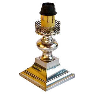 Italian Silver Table Lamp, 1950s For Sale