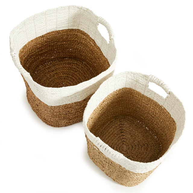Kenneth Ludwig Chicago Madura Rectangular Baskets, Set Of 2 For Sale - Image 4 of 8