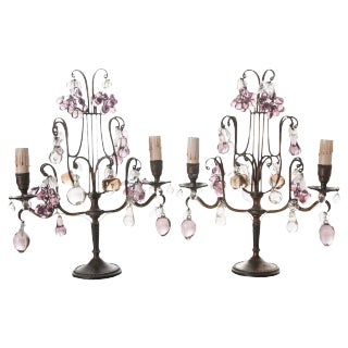 French 19th Century Candelabra Table Lamps - A Pair For Sale