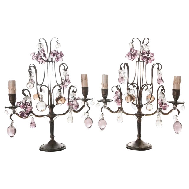 French 19th Century Candelabra Table Lamps - A Pair For Sale