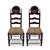 This is a pair of 19th century French baroque style carved oak side chairs with leopard upholstery. The backs have a...