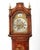 George II Red Japanned and Gilt Longcase Clock, circa 1760, the brass and silver-tone metal clock face marked "James...