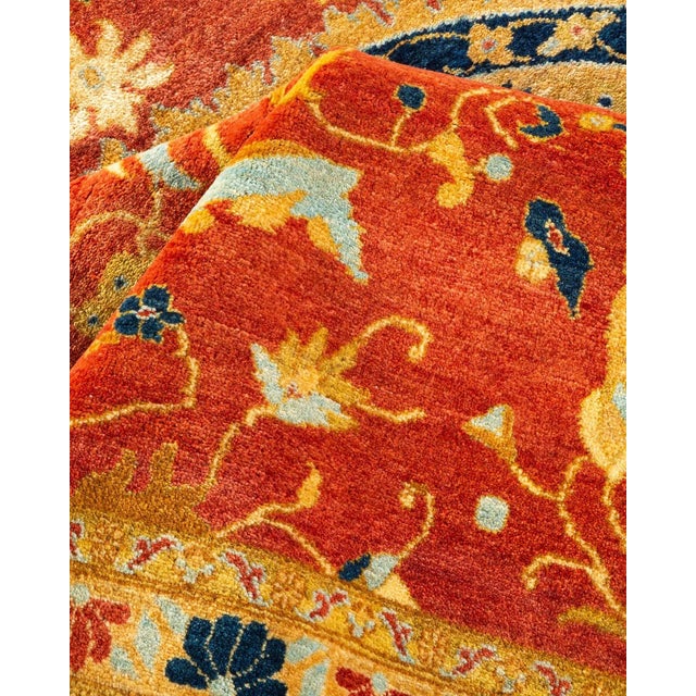Textile Mogul, One-of-a-Kind Hand-Knotted Area Rug - Orange, 8' 0" x 10' 4" For Sale - Image 7 of 8
