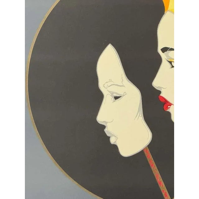 Modern Masquerade #2, Large Modern Artist Proof Lithograph Portrait by Leal For Sale - Image 3 of 8
