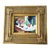 Vintage Semi-Abstract Still Life Painting in Gold Frame For Sale