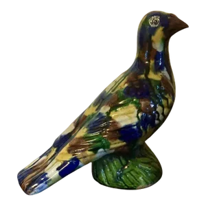 Antique 19th Century Chinese Porcelain Glazed Bird Figure