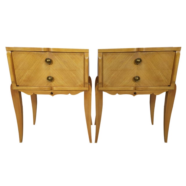 Sycomore Bedside Tables, 1950s, Set of 2 For Sale