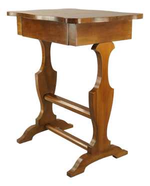 Biedermeier Walnut Side Table with Marquetry, Southern Germany, 1840