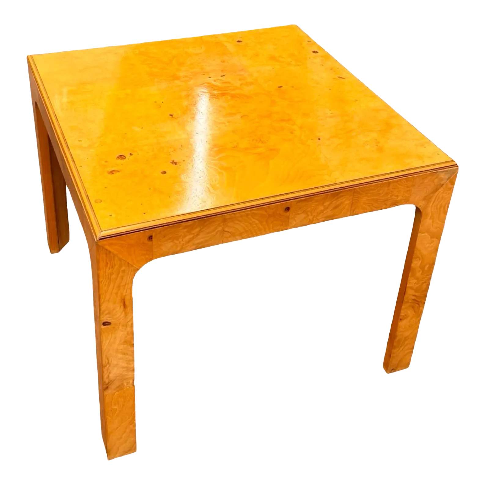 1970s Henredon Scene Two Burlwood Gaming Table. | Chairish