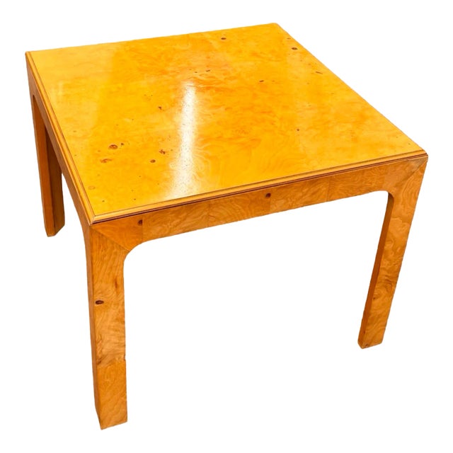 1970s Henredon Scene Two Burlwood Gaming Table. For Sale