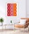 "Pink and Orange Color Harmony" (Pink, Orange, Red, Lavender, Olive) This Modern, Mid-Century, Contemporary Fine Art Print...
