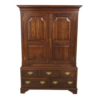 Custom Made Solid Cherry Bedroom Armoire Chifferobe For Sale