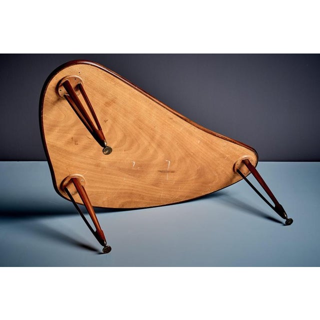 Brown Triangular Teak Coffee Table from BC Møbler, Denmark, 1960s For Sale - Image 8 of 13