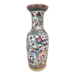 19th Century Chinese Famille Rose Porcelain Vase Urn