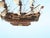 Art Deco Exquisite Handcrafted 17th Century San Felipe Spanish Galleon Model – Museum Quality Nautical Decor For Sale - Image 3 of 11