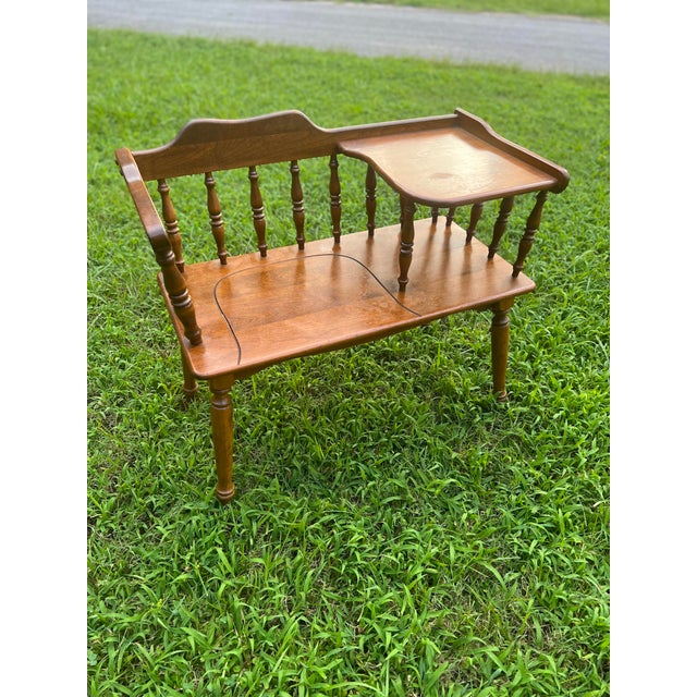 Vintage Ethan Allen Maple Telephone Gossip Bench Chairish