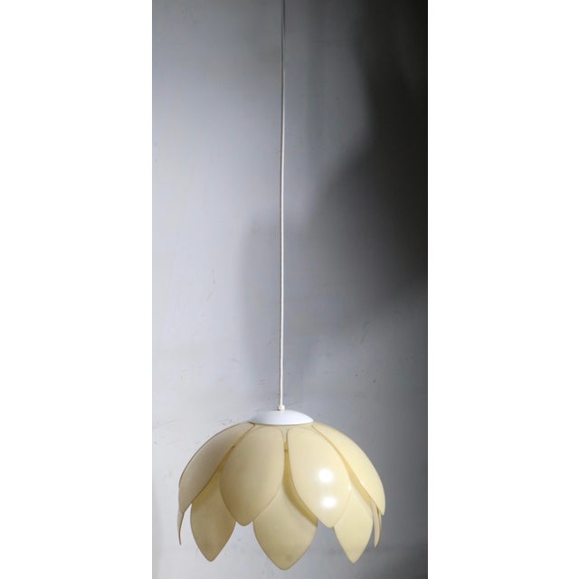 Mid 20th Century Mod Plastic Flower Form Hanging Chandelier For Sale - Image 17 of 18