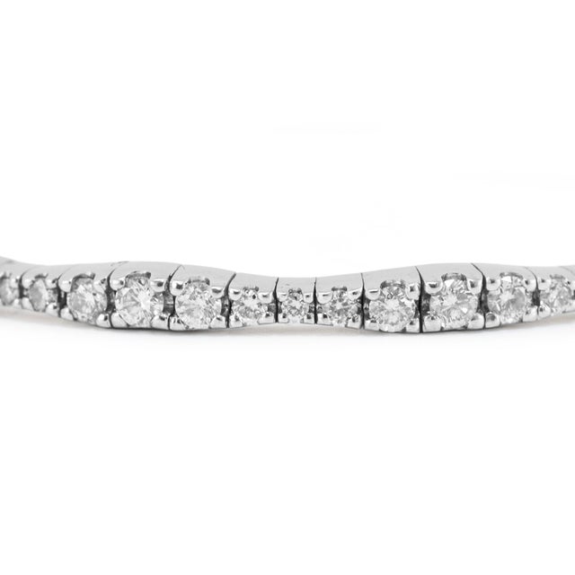 Brand: Gabriel & Co Gender: Ladies Metal Type: 14K White Gold Length: 6.50 inches Width: 2.90 mm Weight: 8.80 grams...