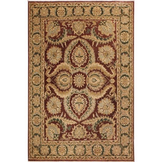 1980s Shabby Chic Brown/Green Wool Rug -9'2 X 11'6 For Sale