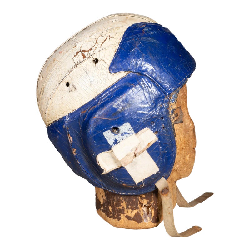 Vintage Leather Football Helmet C.1940