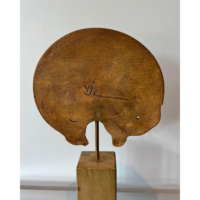 Brown 1970s Terracotta sculpture signed Jean-Claude Vanhaecke For Sale - Image 8 of 10