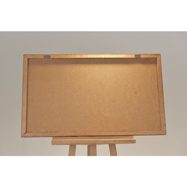 Abstract Plants, Scratch Picture Made of Aluminum Foil, Chipboard Coated with Brownish Clear Varnish For Sale - Image 3 of 6