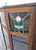 Antique Arts & Crafts Oak China Cabinet With Leaded Floral Glass, C. 1900 For Sale - Image 11 of 18