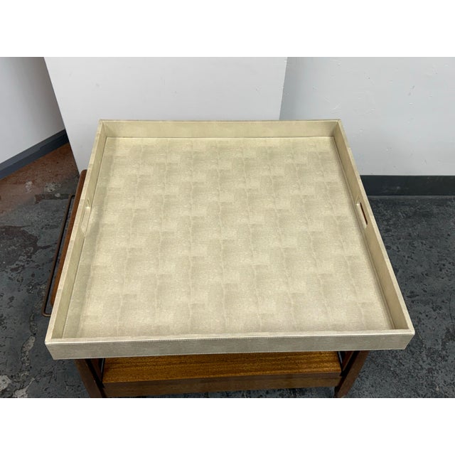 Contemporary Faux Shagreen Serving Tray For Sale - Image 4 of 12