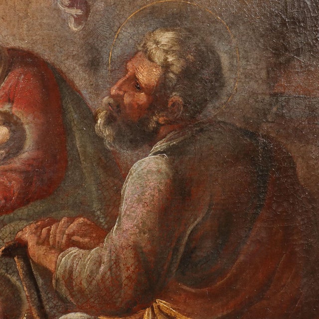 Italian Artist, The Adoration of the 3 Wise Men, 1600s, Oil on Canvas For Sale - Image 6 of 12