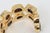 Gold Plated Two Row Cuff Bracelet With Agate Stones, 1990's For Sale - Image 11 of 11
