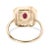 Not Yet Made - Made To Order Art Deco Ruby Halo Diamond Ring in 14k Gold Size 5 For Sale - Image 5 of 12