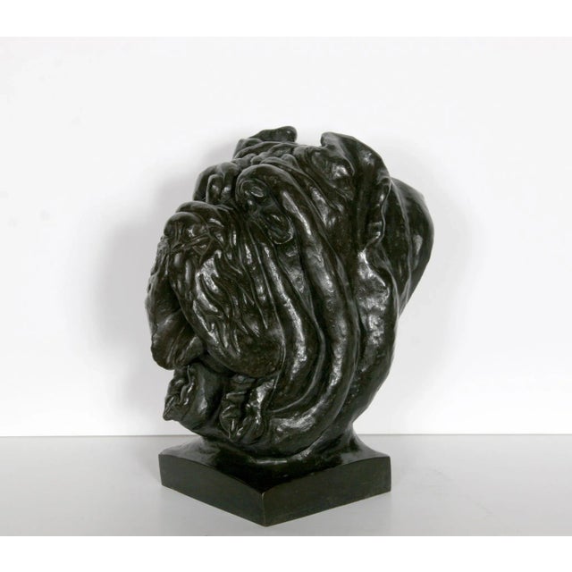 Bronze Sculpture with Patina Size: 12.5 in. x 10 in. x 8.5 in. (31.75 cm x 25.4 cm x 21.59 cm)