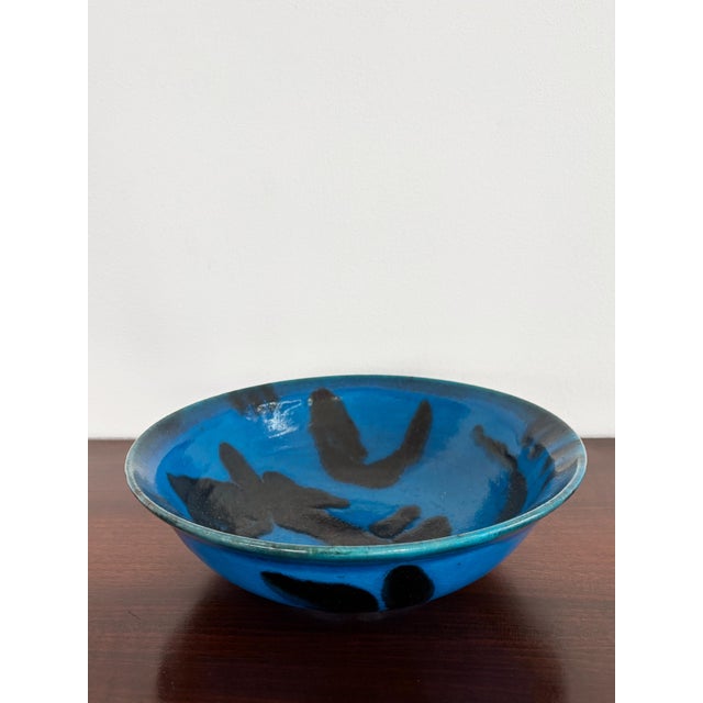 Stoneware Centerpiece Bowl by Guido Gambone, Italy, 1970s For Sale - Image 9 of 9