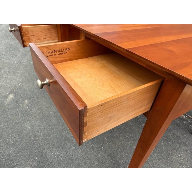 Wood Late 20th Century Pair of Ethan Allen Shaker Style Side Tables or Nightstands For Sale - Image 7 of 16