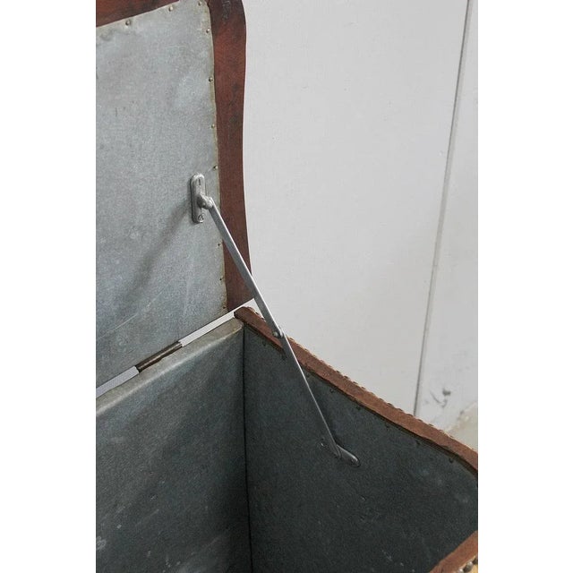 Wood Napoleon III Quilted Linen Chest For Sale - Image 7 of 9