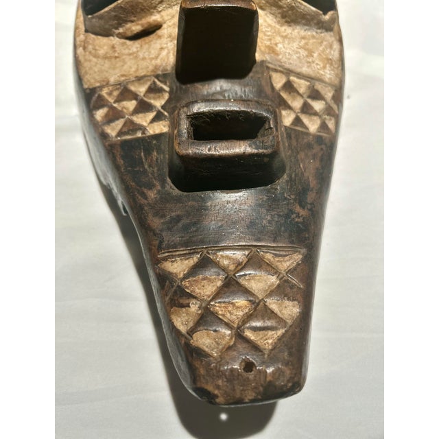 Tribal 1960s African Mbagani Hand Carved Mask For Sale - Image 3 of 8