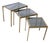 Nesting Coffee Tables in Glass and Brass, Italy, 1970s, Set of 3 For Sale