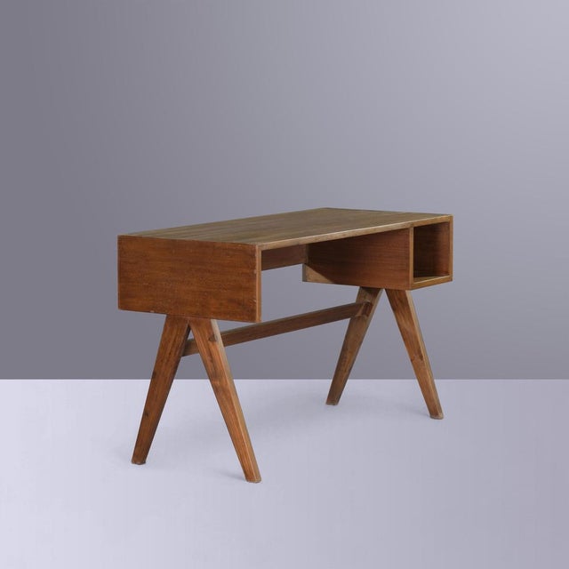 Mid-Century Modern PJ-BU-08-B Student Desk by Pierre Jeanneret, 1960s For Sale - Image 6 of 10