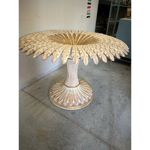 1970s 1970s Vintage Hollywood Regency Palm Base Table From Chelini Florence, Italy, 1970s For Sale - Image 5 of 10